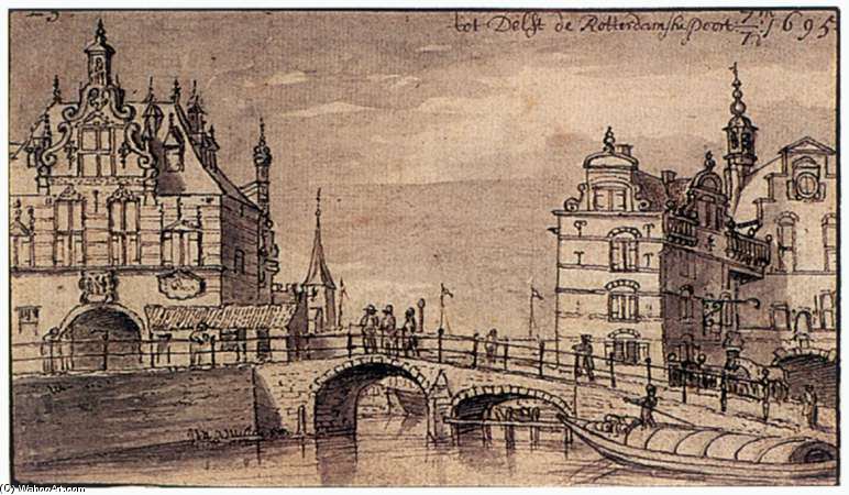 City Facades Of The Rotterdam And Schiedam Gates In Delft — Josua De Grave