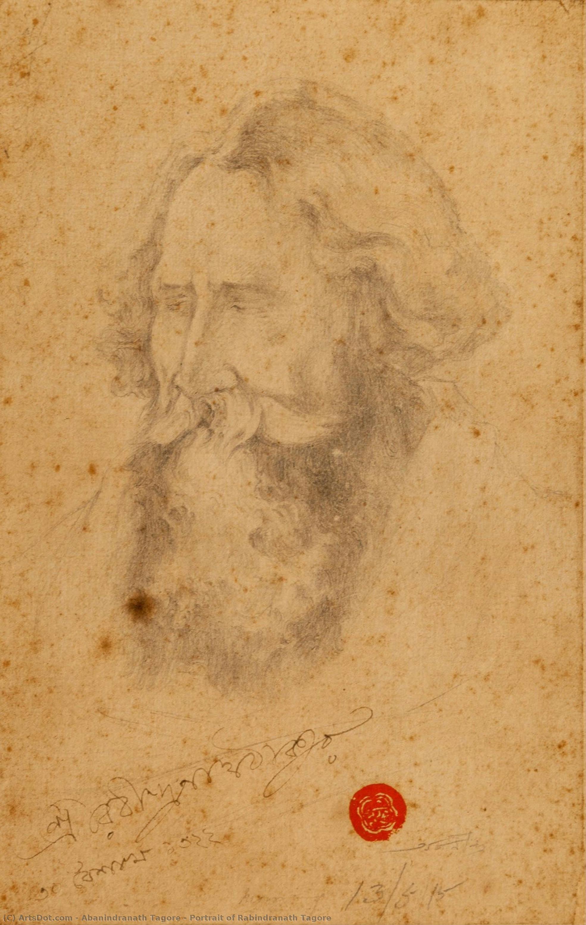 Portrait Of Rabindranath Tagore — Abanindranath Tagore