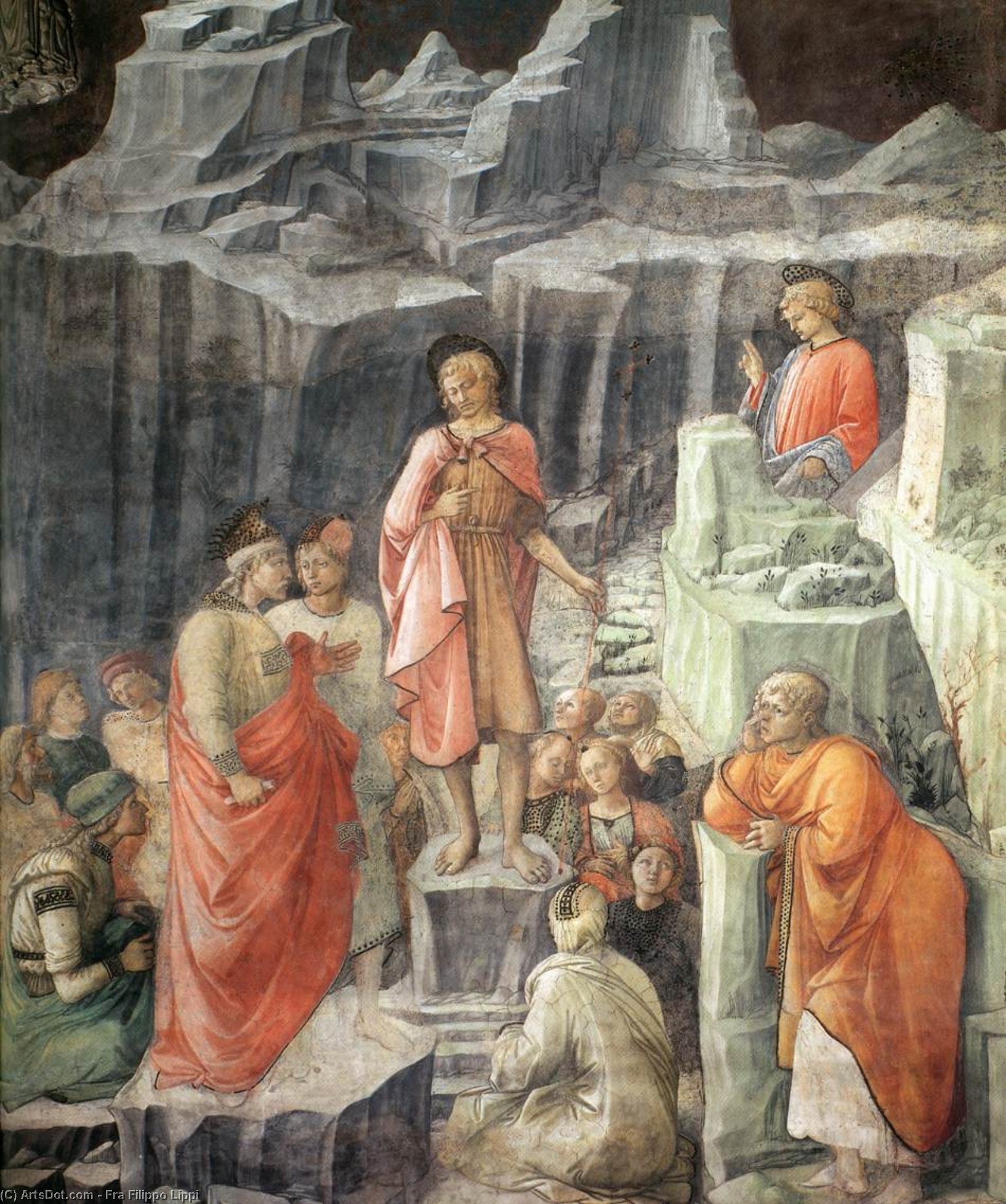 St John Taking Leave Of His Parents (detail) — Filippo Di Tommaso Lippi