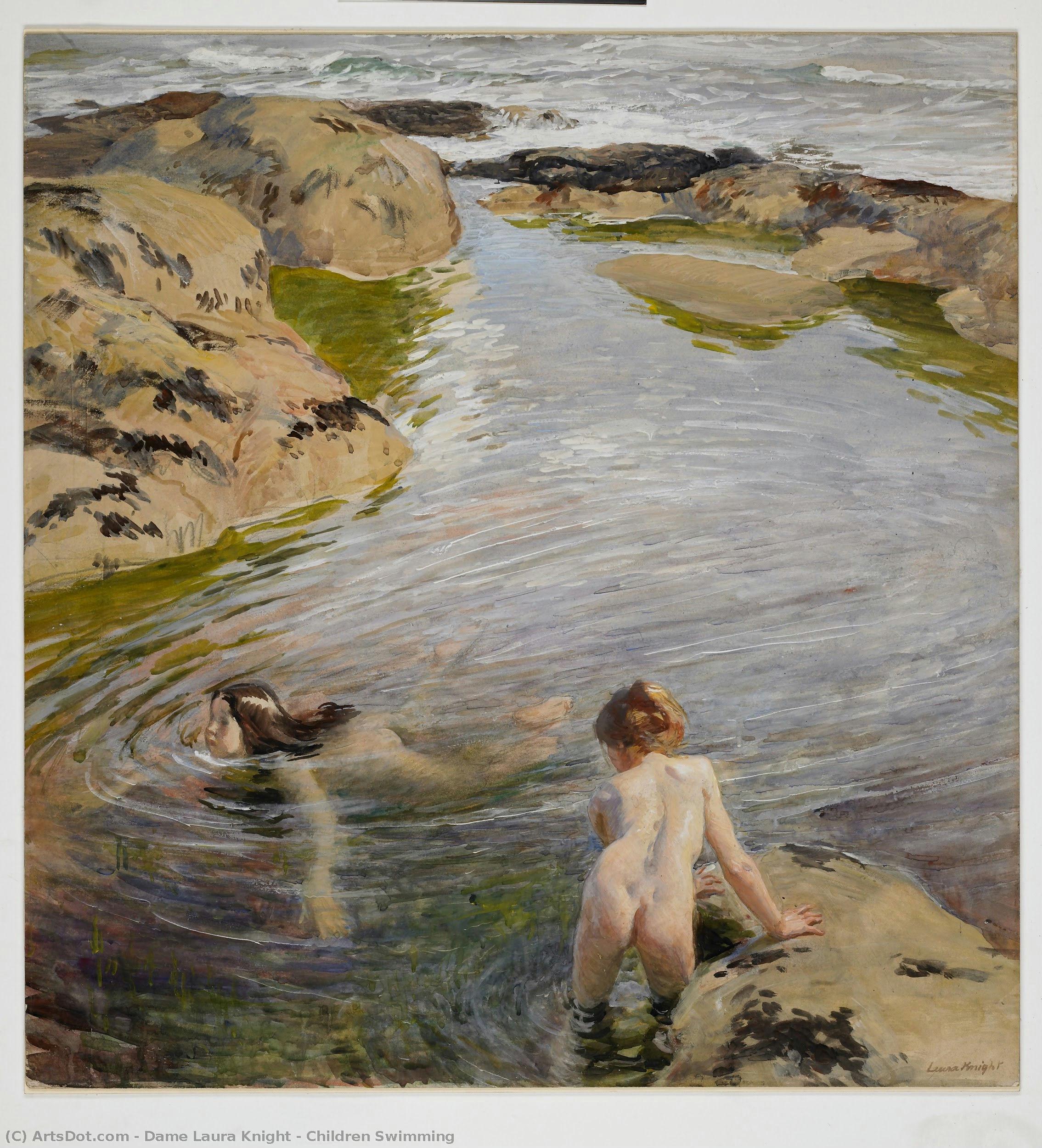 Children Swimming — Laura Knight