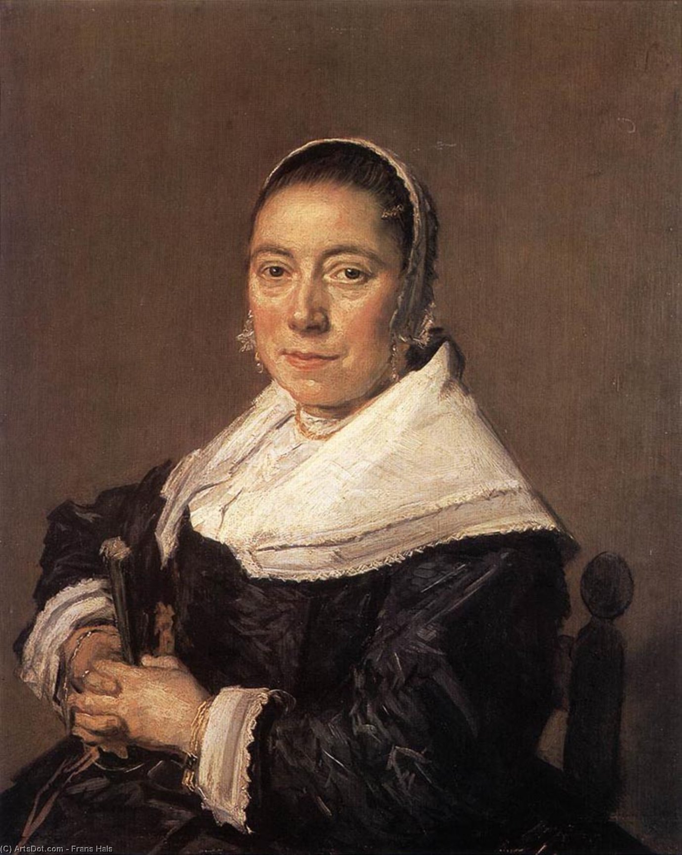 Portrait Of A Seated Woman (presumedly Maria Vernatti) — Frans Hals