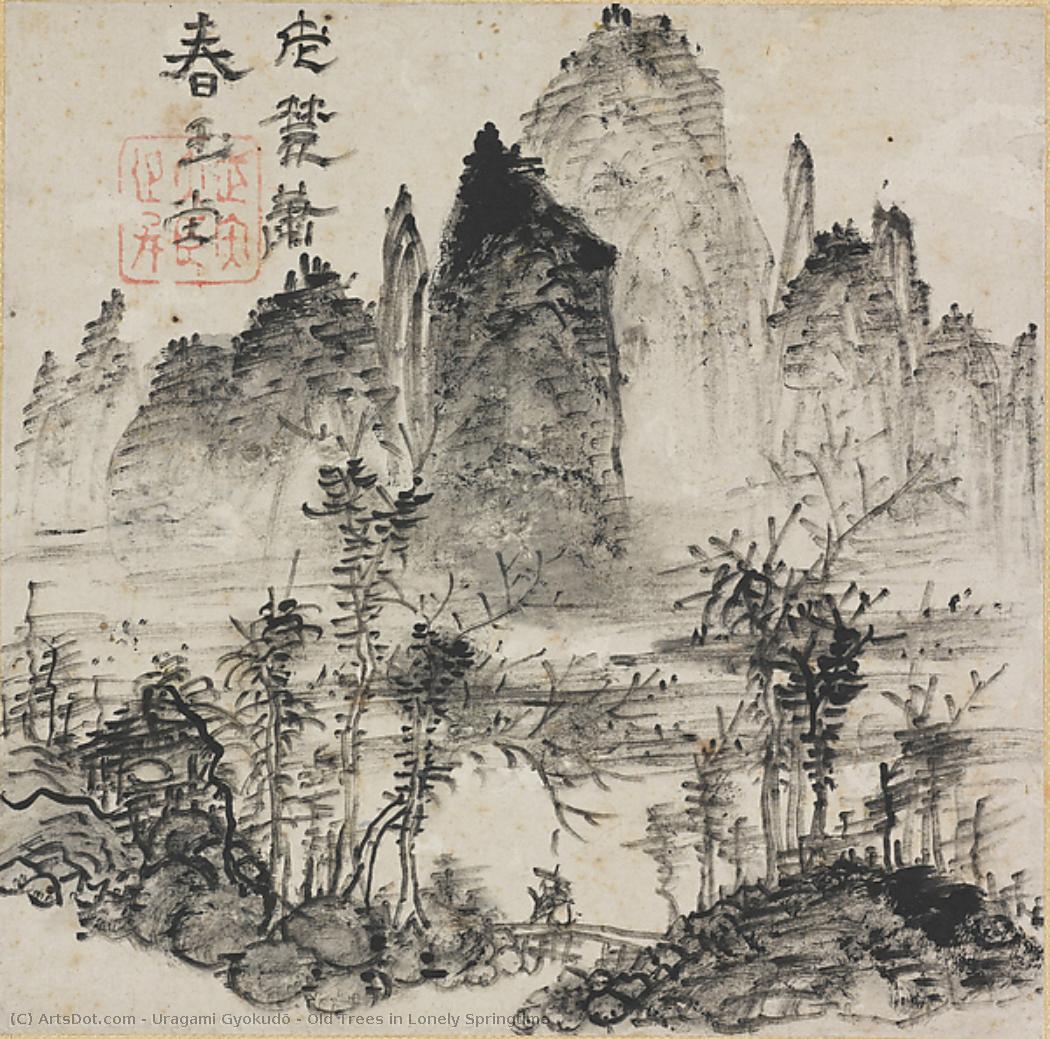 Old Trees In Lonely Springtime — Uragami Gyokudō