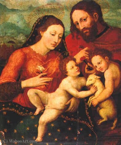The Holy Family With San Juanito — Vicente Masip