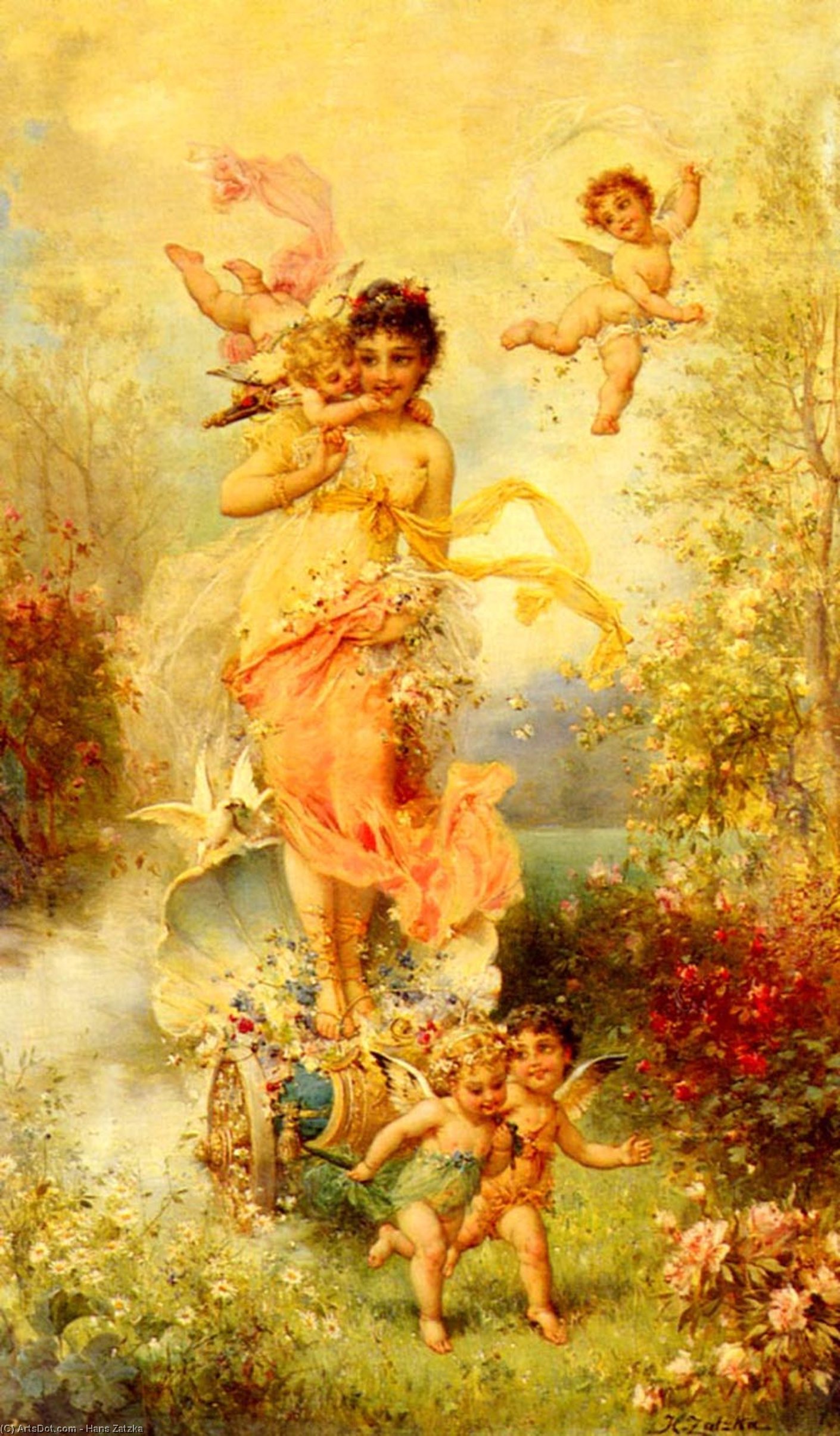 The Goddess Of Spring — Hans Zatzka