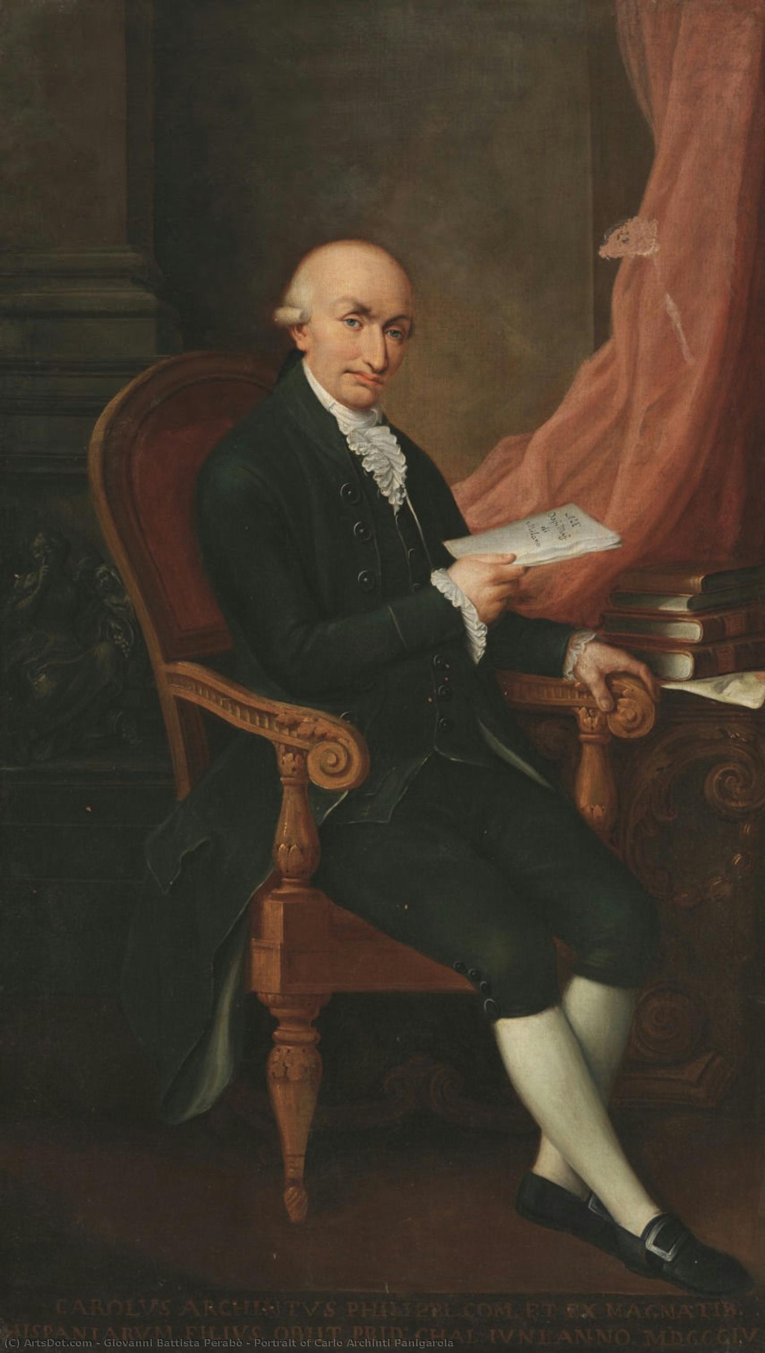 Portrait Of Carlo Archinti Panigarola — Giovanni Battista Perabò