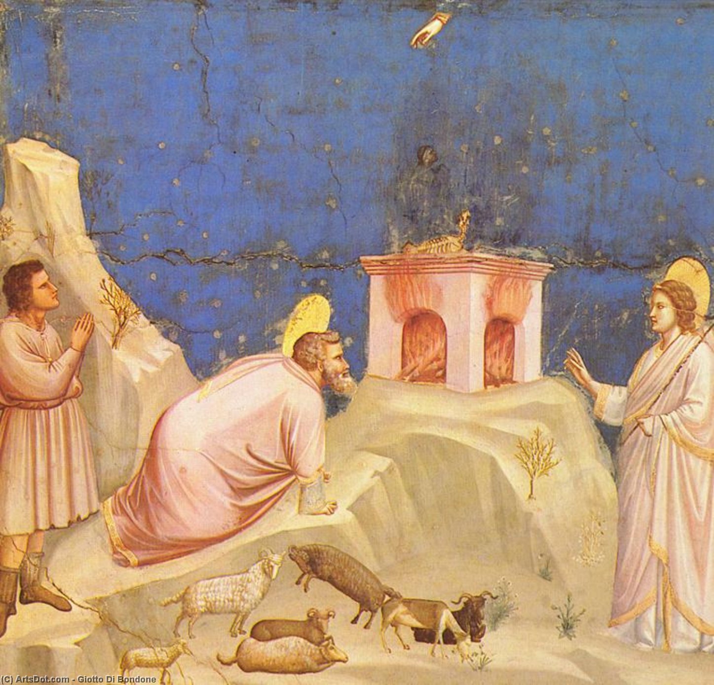 La Ofrenda Sacrificial De Joaquim — Giotto Di Bondone