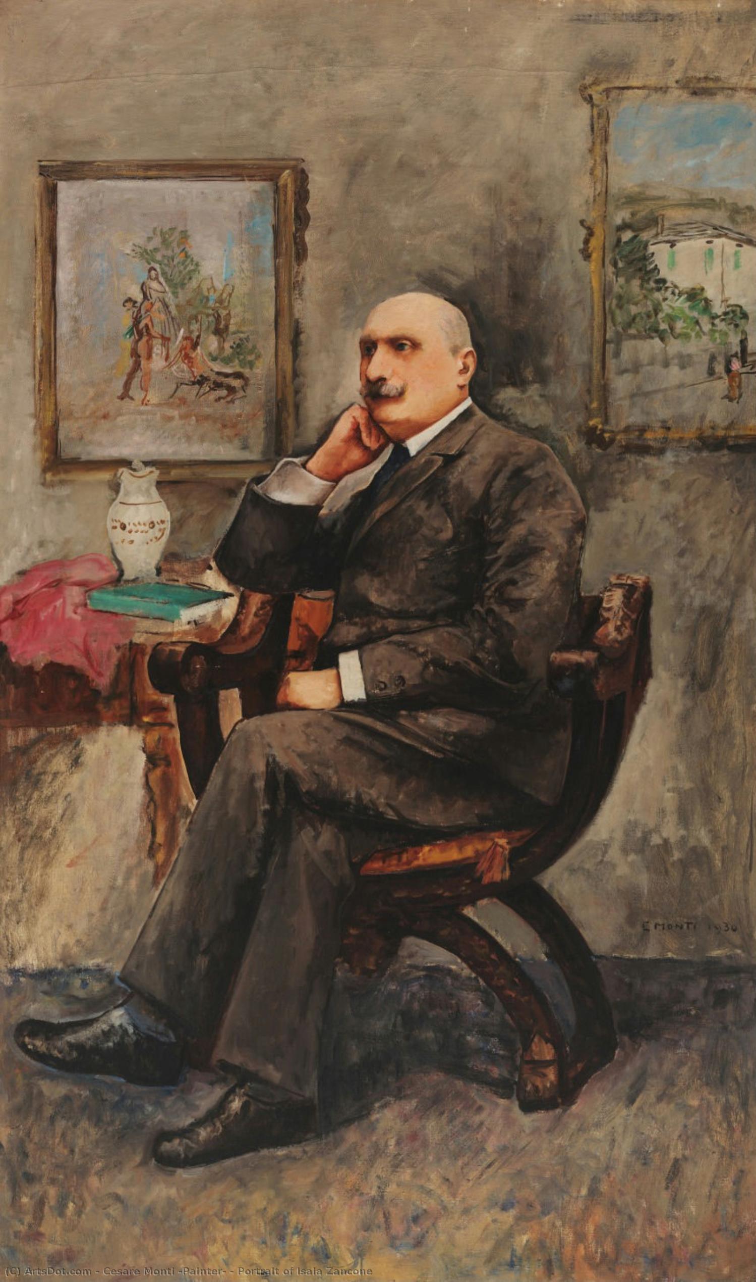 Portrait Of Isaia Zancone — Cesare Monti (painter)