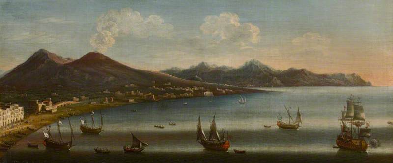 The Bay Of Naples Near The Slopes Of Vesuvius With The Sorrentine Peninsula In The Distance — Tommaso Ruiz