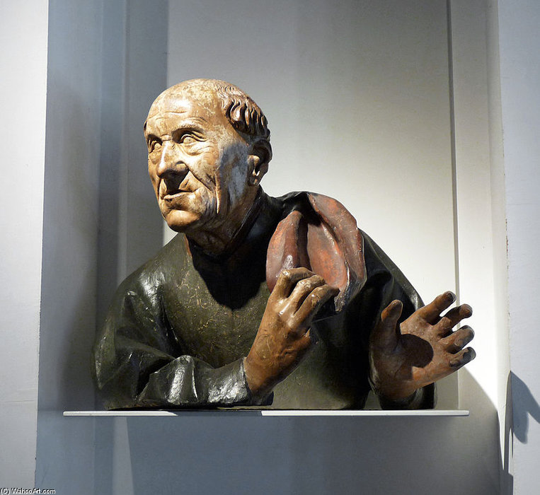 Nicolas De Haguenau-buste D'homme Accoude — Nikolaus Haguenauer