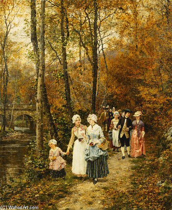 The Afternoon Stroll — Marie Francois Firmin-girard