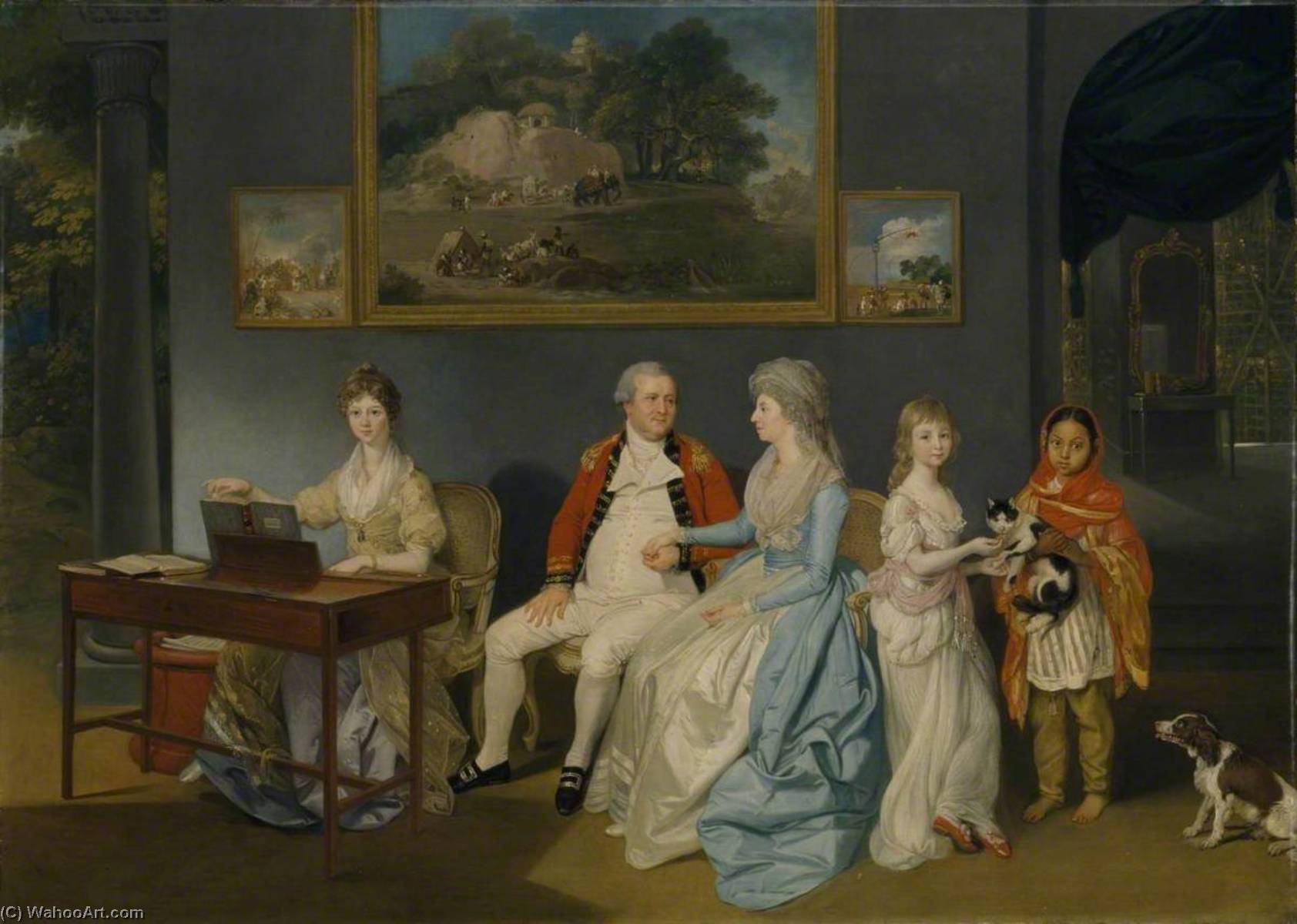 Colonel Blair With His Family And An Indian Ayah — Johann Zoffany