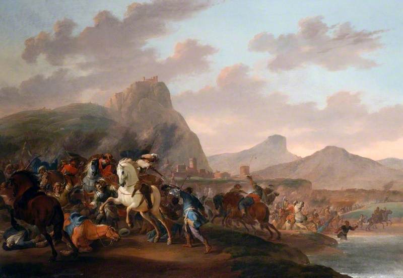 A Battle Between Christians And Moors — Jan Van Huchtenburgh