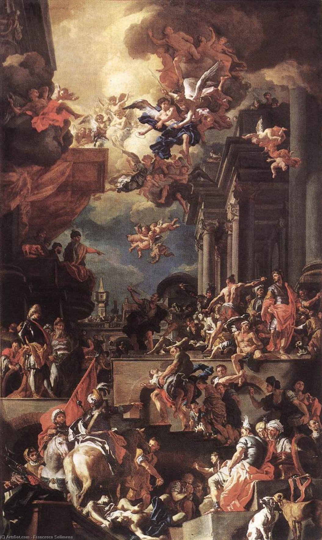 The Massacre Of The Giustiniani At Chios — Frančesko Solimena