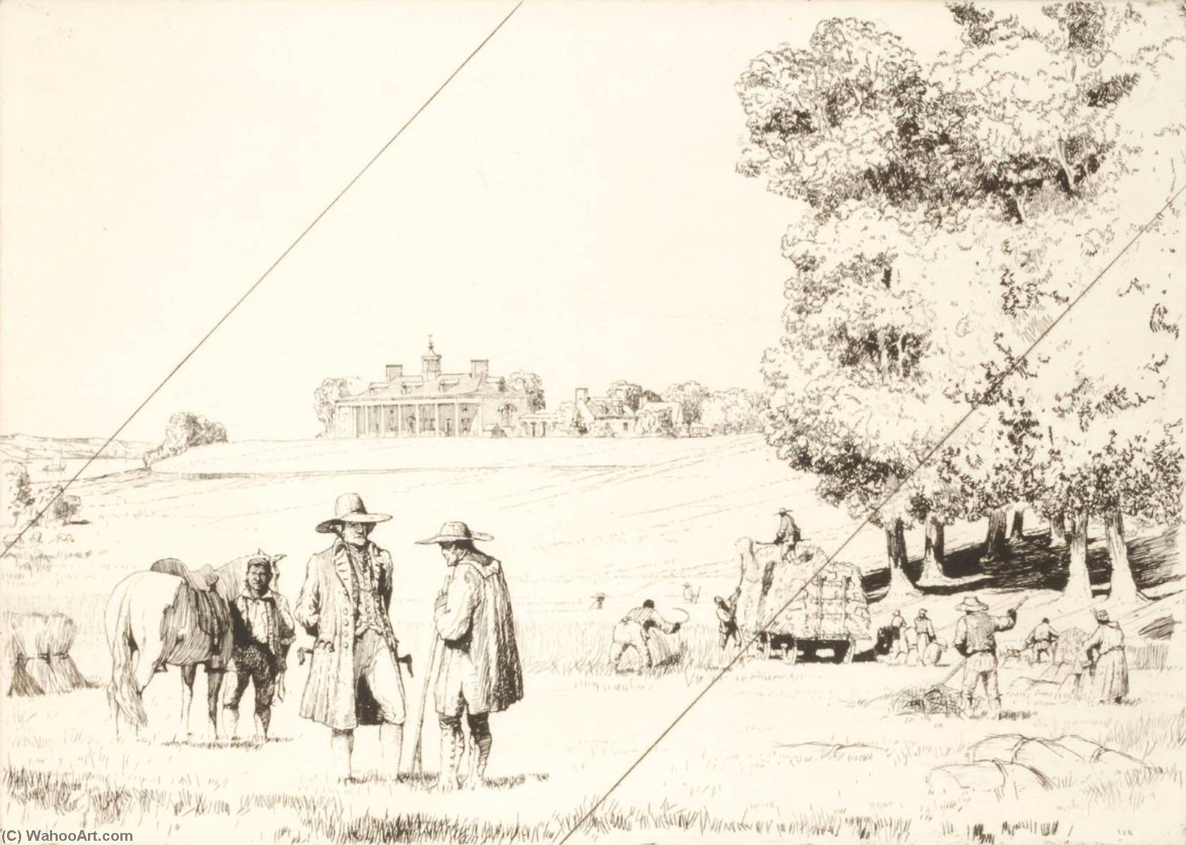 Washington, The Planter (cancelled Plate From The Portfolio The Bicentennial Pageant Of George Washington ) — Louis C Rosenberg
