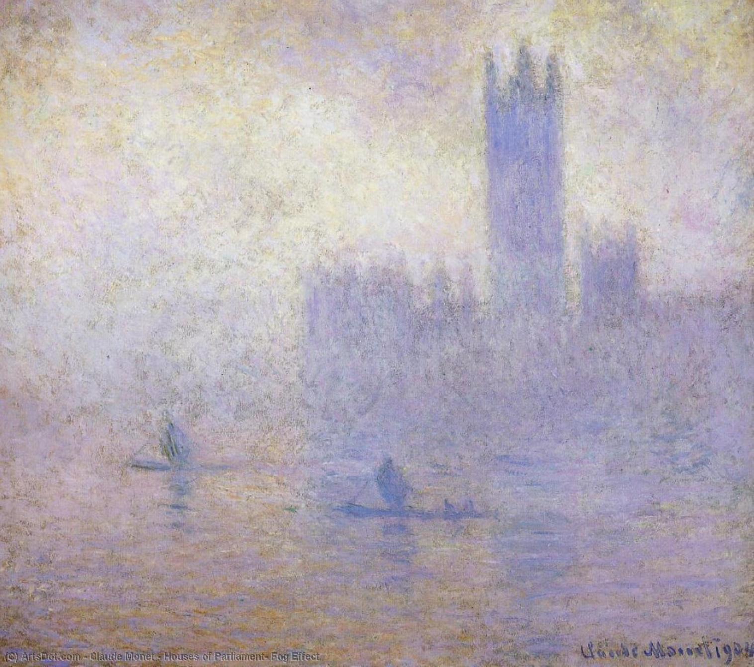 Häuser Des Parlaments, Nebeneffekt — Claude Monet