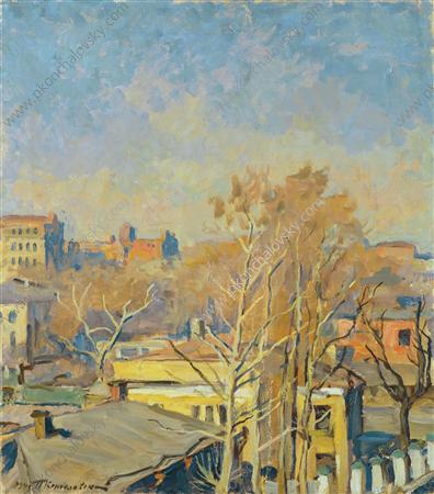Spring In Moscow. Konyushkovskaya Street. — Pyotr Konchalovsky