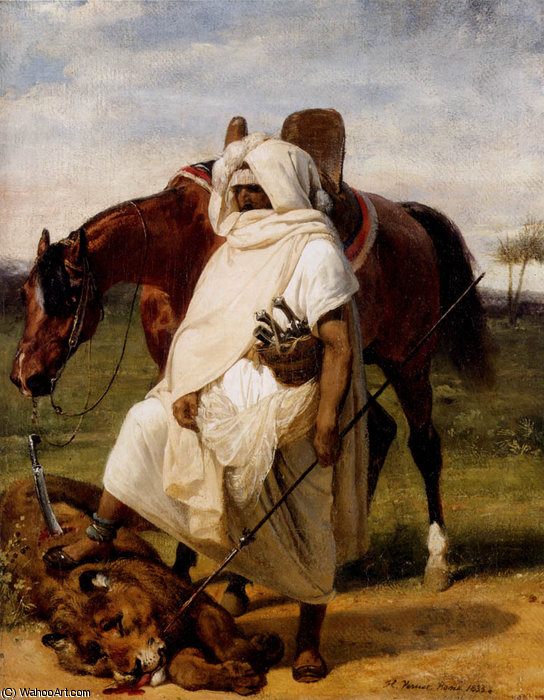 Emile Jean Horace The Lion Hunter — Emile Jean Horace Vernet