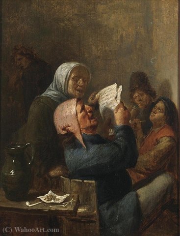 Joos Van Craesbeek - A Man And A Woman Singing In An Inn — Josse Van Craesbeeck