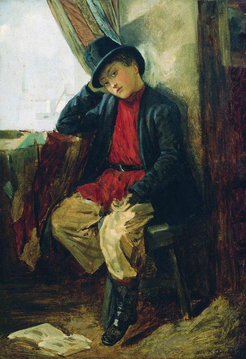 Portrait Of Vladimir Makovsky In Childhood — Konstantin Yegorovich Makovsky