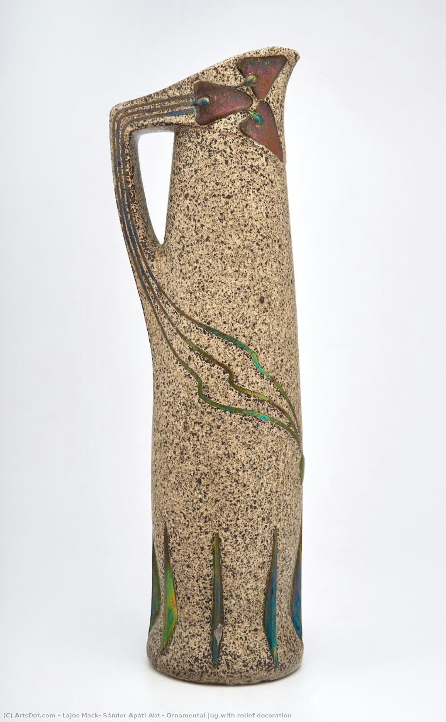 Ornamental Jug With Relief Decoration — Lajos Mack, Sándor Apáti Abt