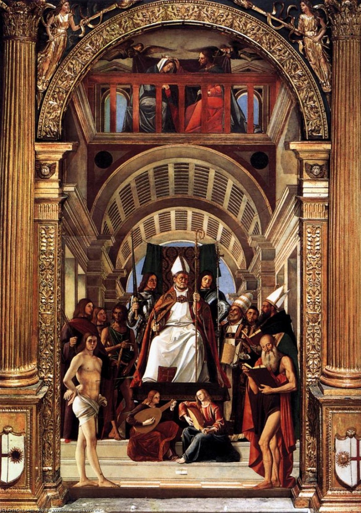 Altarbild Des Heiligen Ambrosius — Alvise Vivarini (luigi Vivarini)