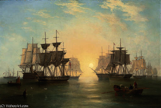 The Fleet At Anchor In An Evening Calm — Džon Vilson Karmakmajkl