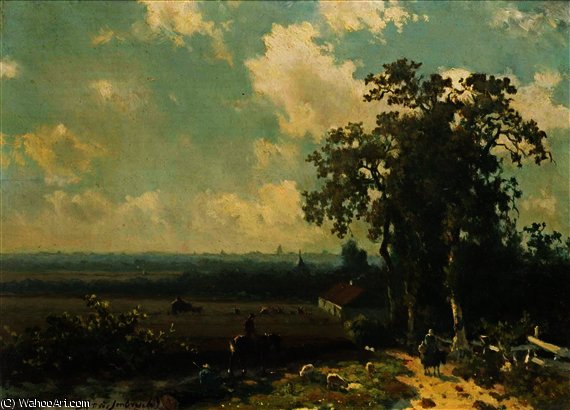 Figures In A Summer Landscape — Jan Weissenbruch
