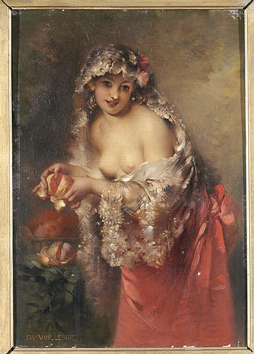 Jeune Fille À L'orange — Voillemot André Charles