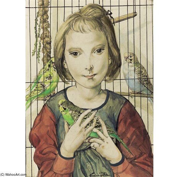 Jeune Fille Aux Oiseaux — Léonard Tsuguharu Foujita