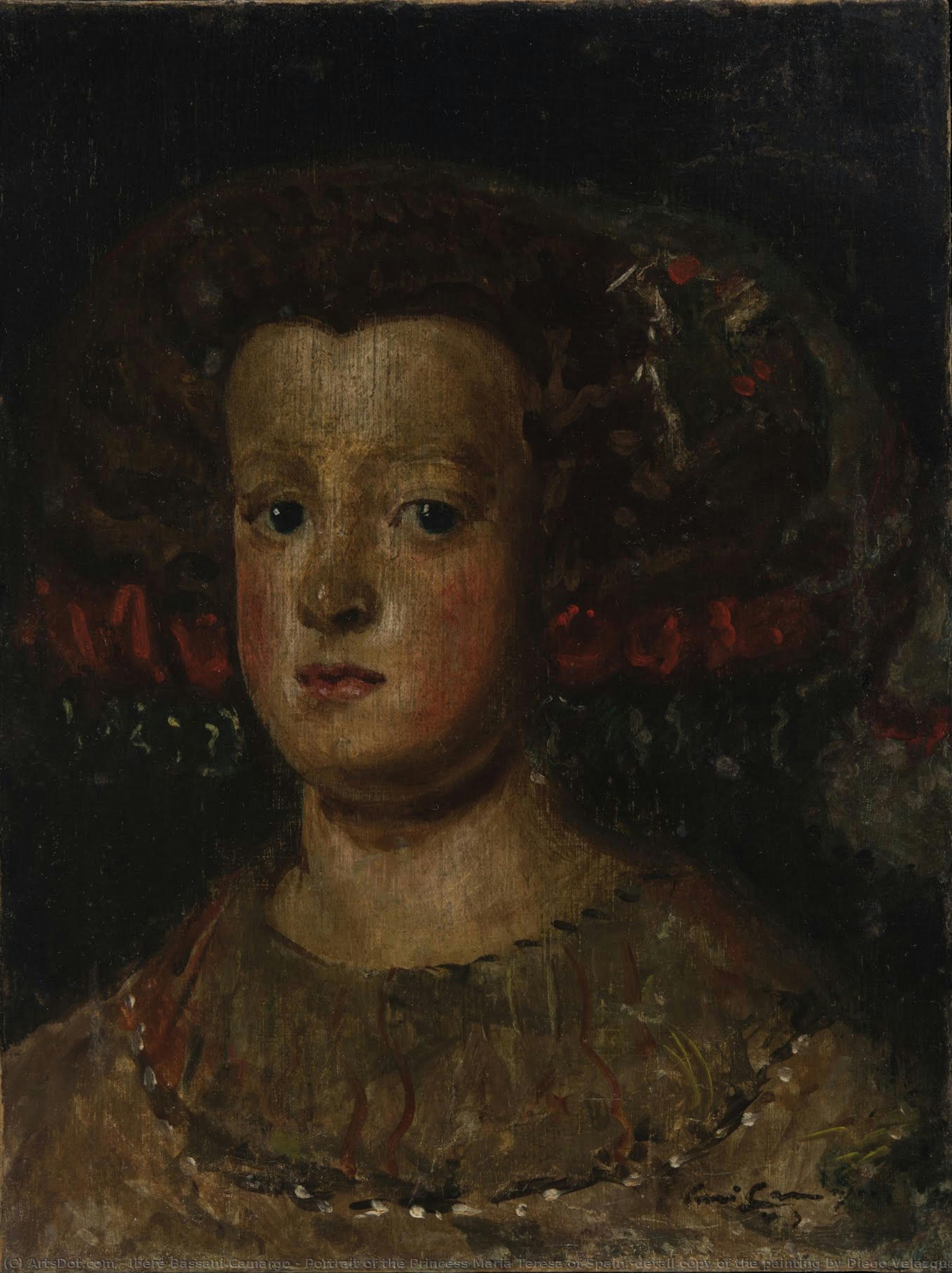 Portrait Of The Princess Maria Teresa Of Spain (detail Copy Of The Painting By Diego Velázquez, 1652-1653) — Iberê Camargo