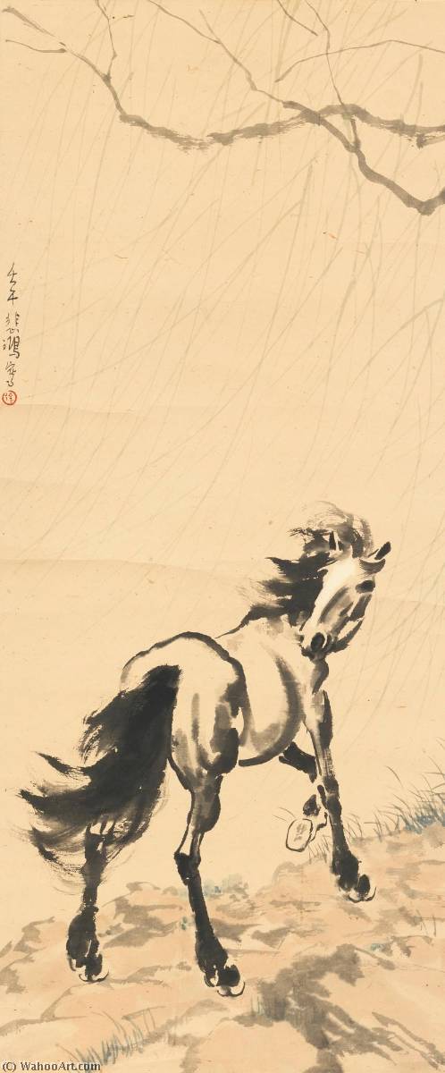 Horse Under A Willow Tree — Xu Beihong