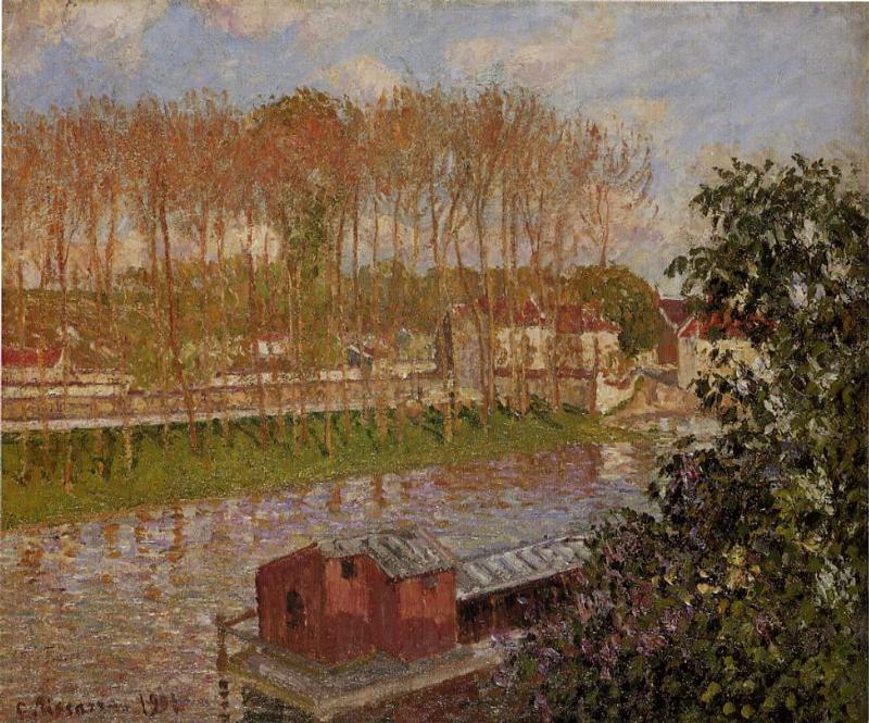Setting Sun At Moret — Камиль Писсарро