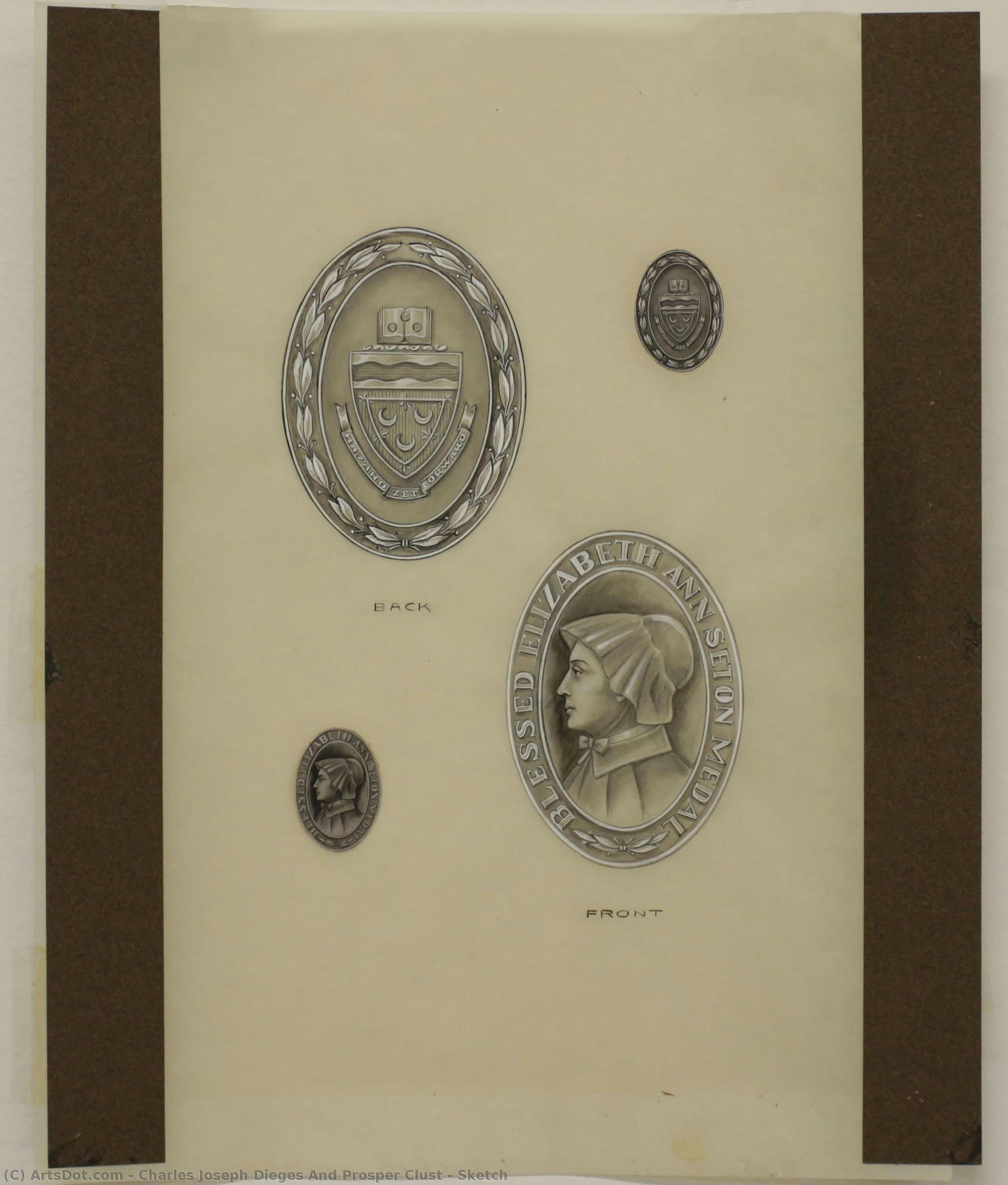 Sketch — Charles Joseph Dieges And Prosper Clust