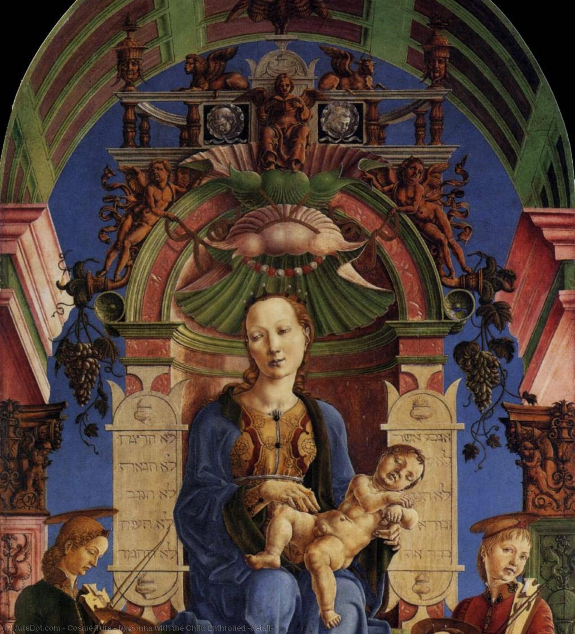 Madonna With The Child Enthroned (detail) — Kozme Tura