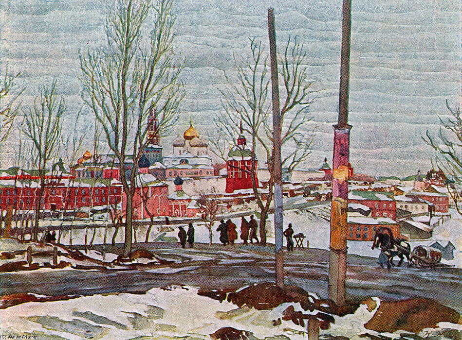 The Troitse-sergiyev Monastery. March — Konstantin Yuon