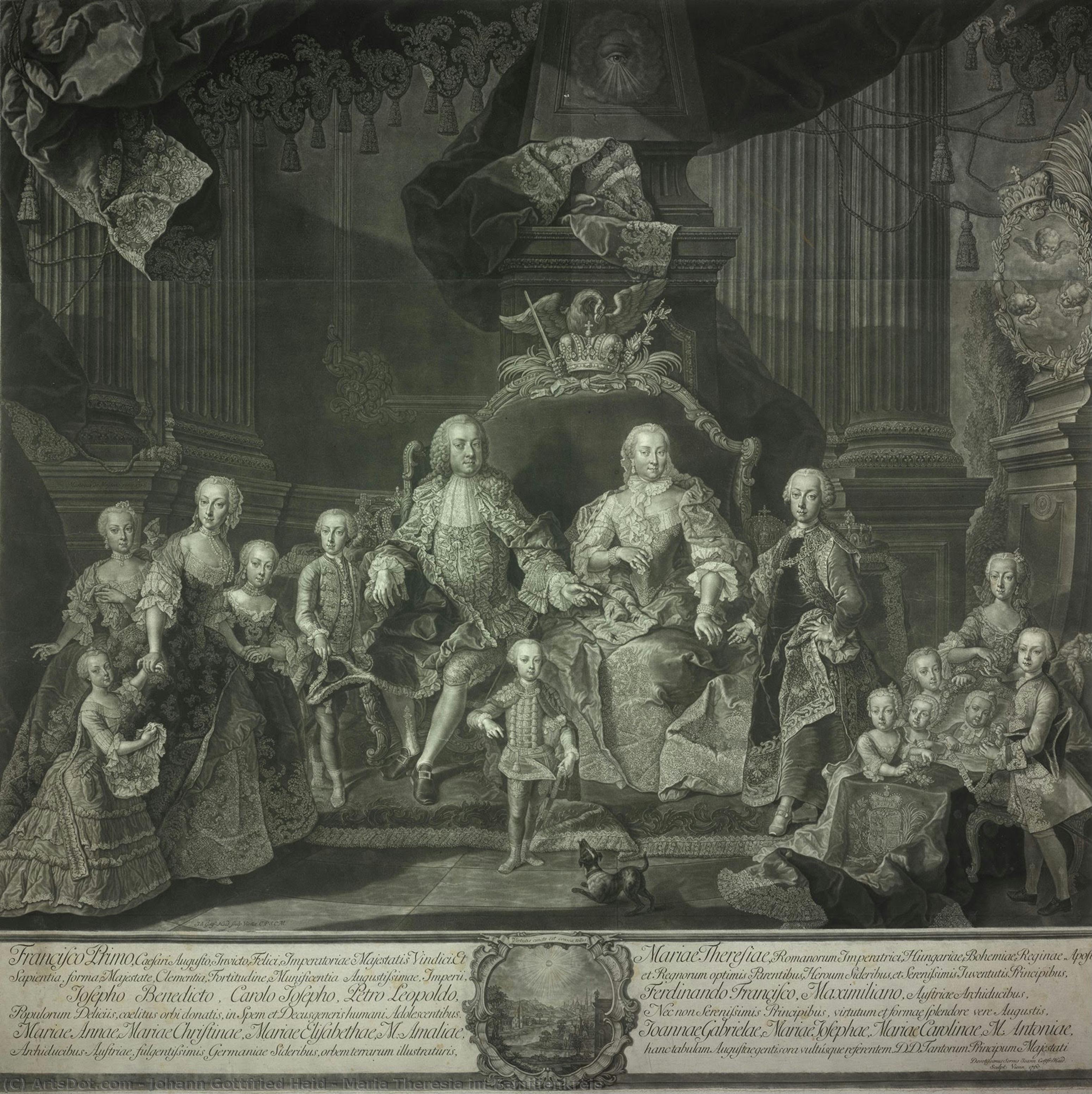 Maria Theresia Im Familienkreis — Johann Gottfried Haid