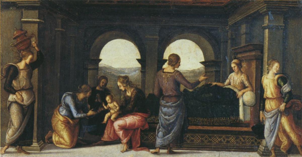 Pala Di Fano (nativity Of Mary) — Pietro Perugino
