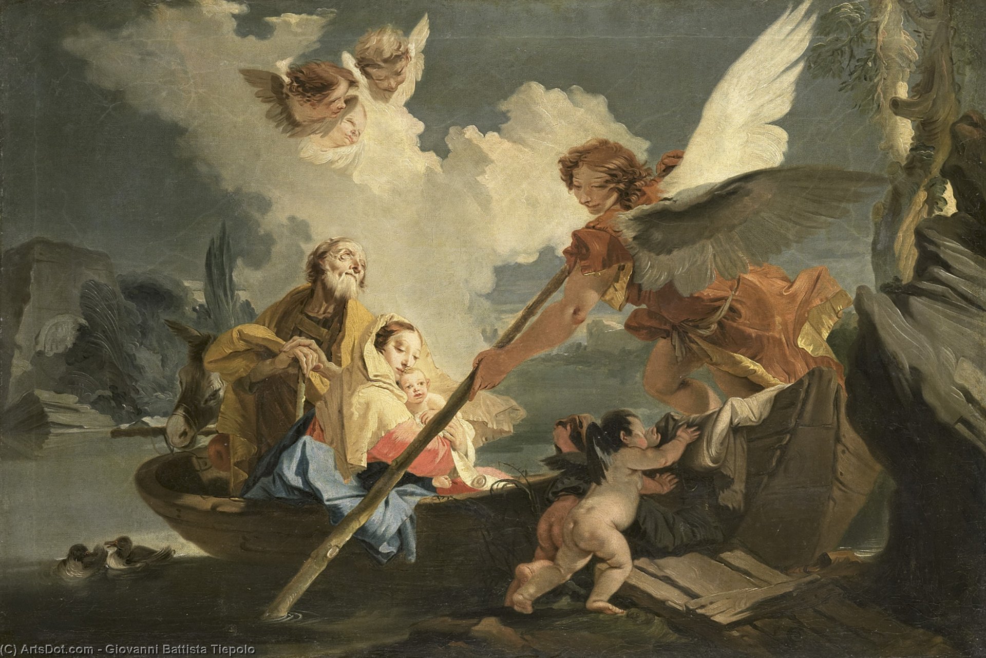 The Flight To Egypt — Giambattista Tiepolo
