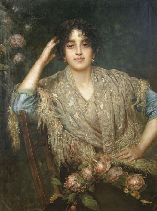 Woman With A Shawl — Alexei Alexeievich Harlamoff