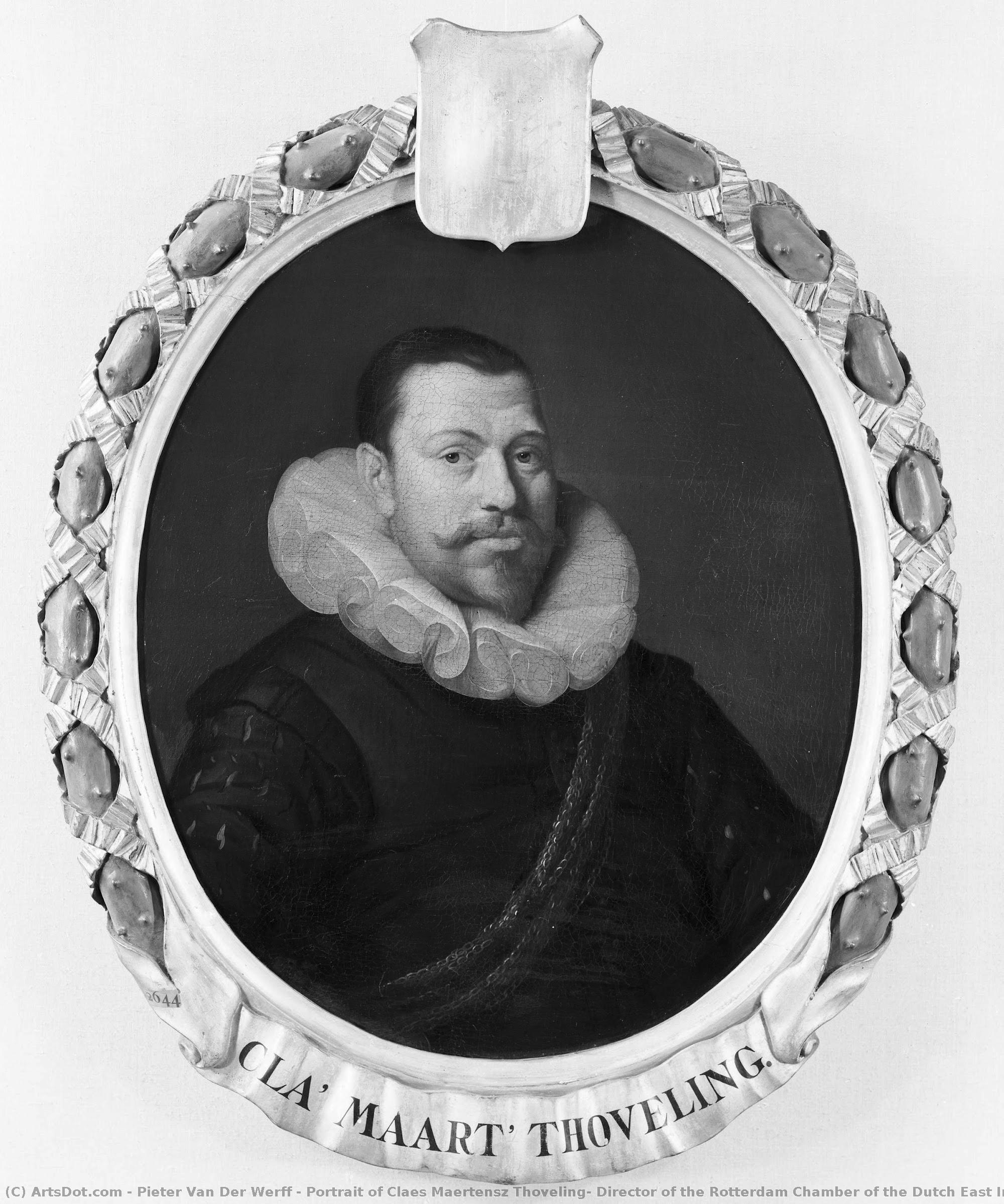 Portrait Of Claes Maertensz Thoveling, Director Of The Rotterdam Chamber Of The Dutch East India Company, Elected 1619, Pieter Van Der Werff, 1695 - 1722 — Pieter Van Der Werff