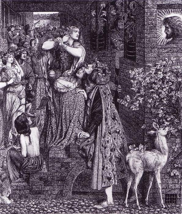 Mary Magdalene At The Door Of Simon The Pharisee — Данте Габријел Росети