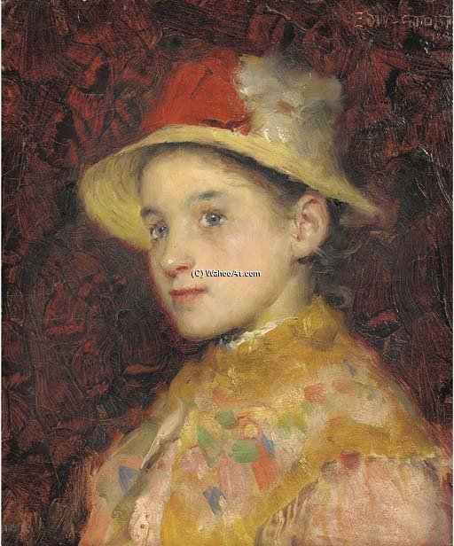Portrait Of A Young Girl — Edward William Stott