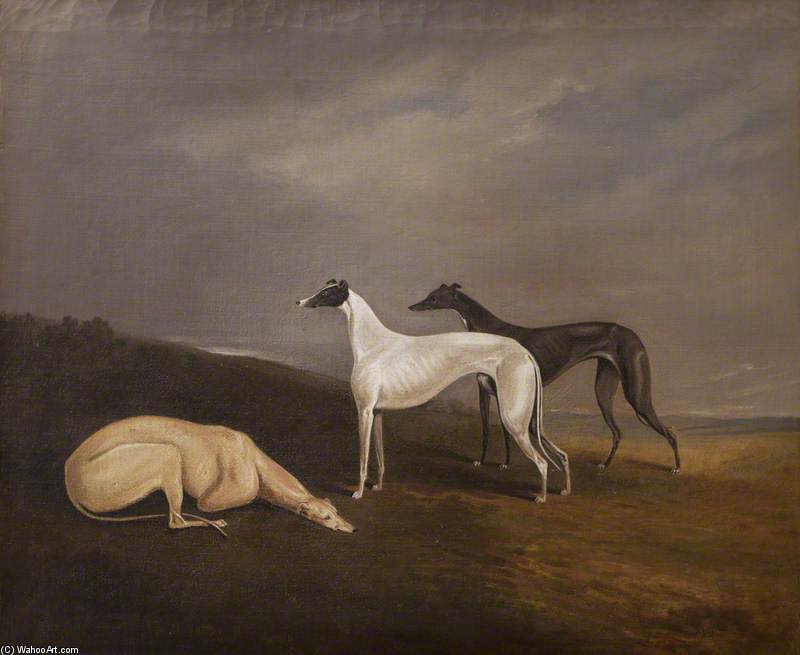 Three Greyhounds In A Landscape — Edwin Cooper