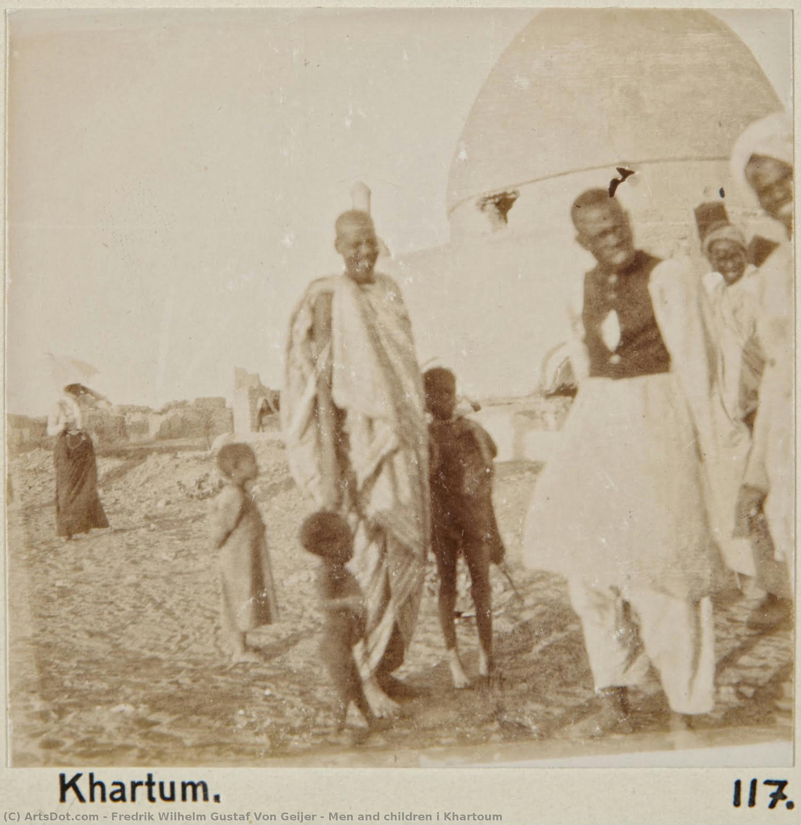 Men And Children I Khartoum — Fredrik Wilhelm Gustaf Von Geijer