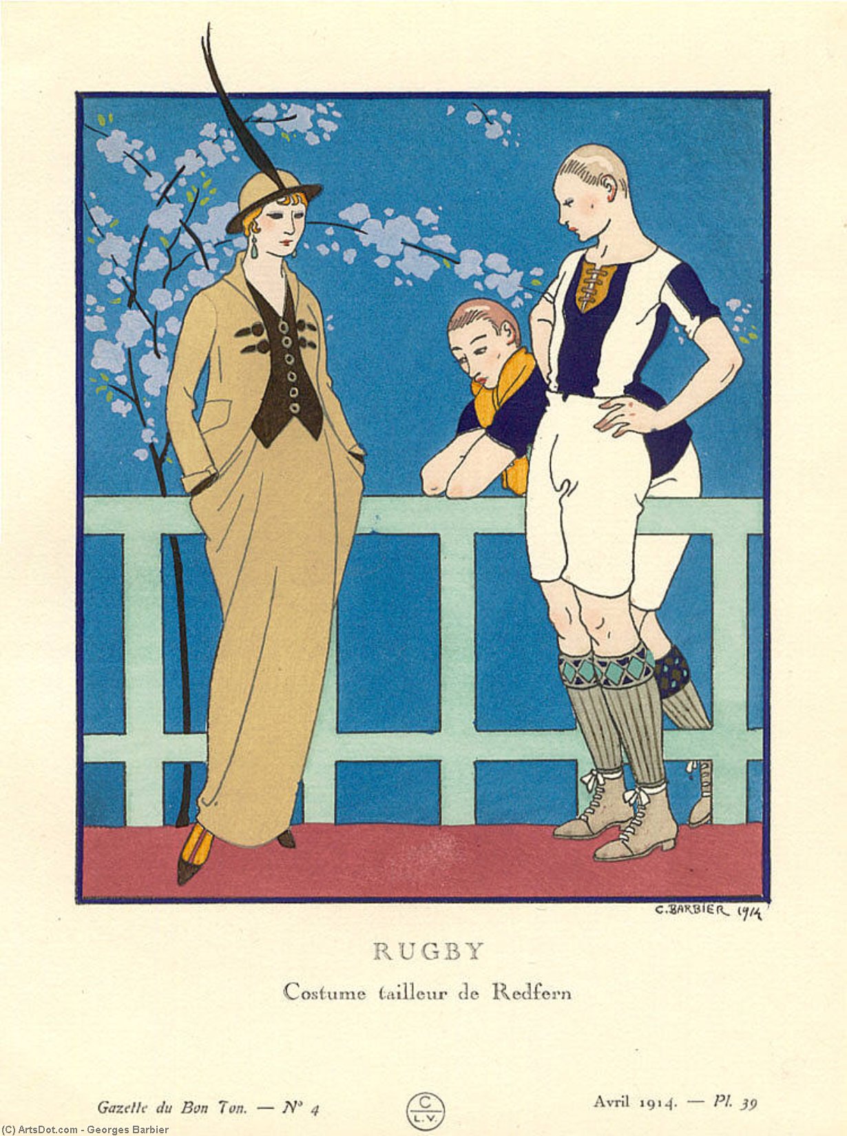 Woman Wearing A Pre-sportswear Tailored Costume — Georges Barbier