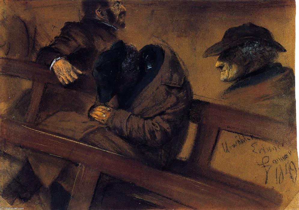 Two Voters And Study Of One The Heads — Adolph Von Menzel