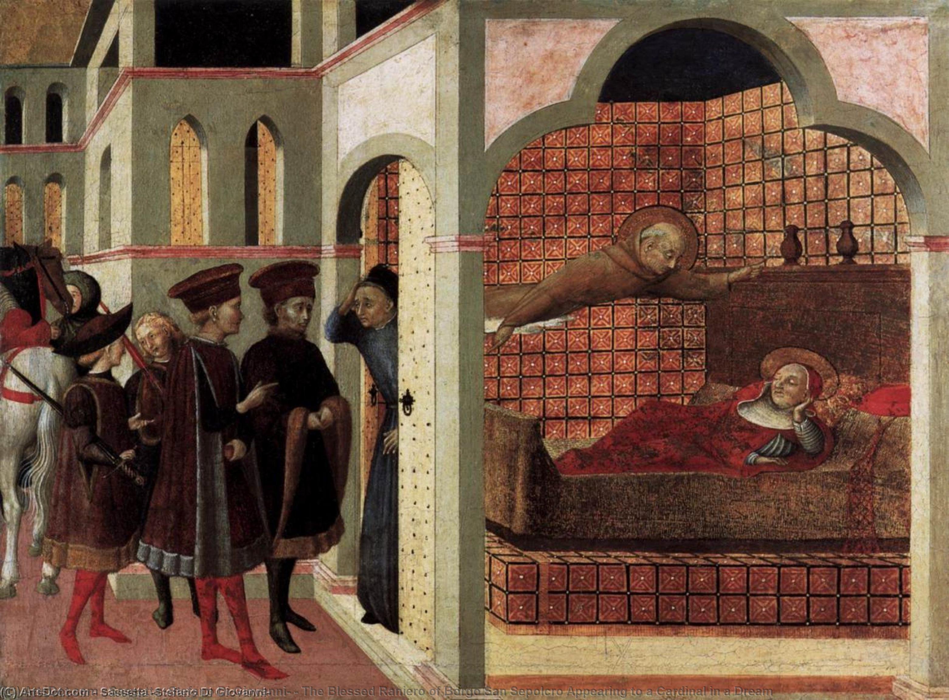 Die Erscheinung Des Seligen Raniero Von Borgo San Sepolcro Vor Einem Kardinal Im Traum — Sassetta