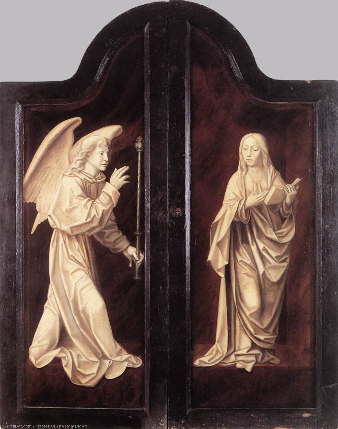 Virgin And Child With St Catherine And St Barbara (closed) — Master Of The Holy Blood