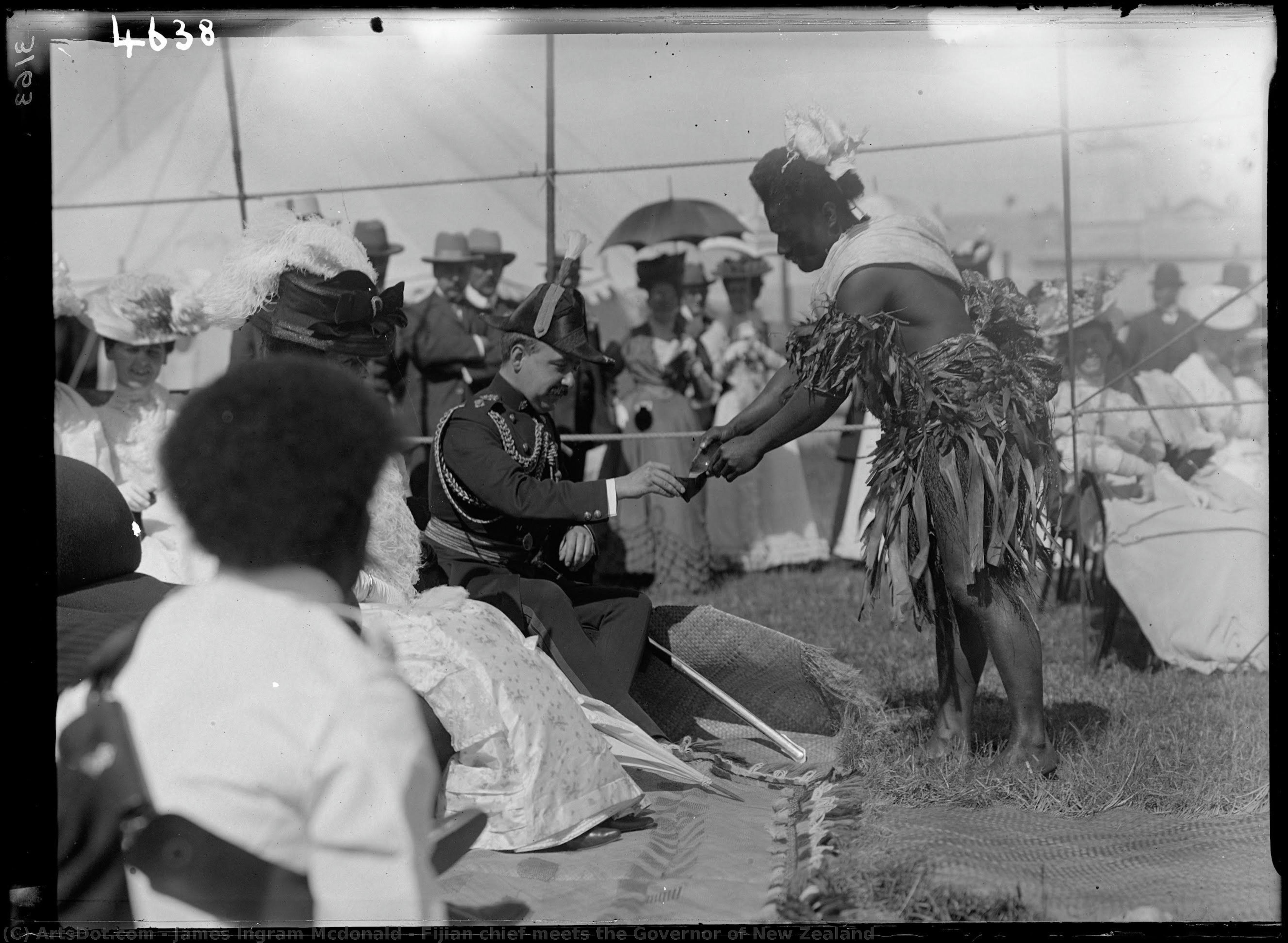 Fijian Chief Meets The Governor Of New Zealand — James Ingram Mcdonald (james Mcdonald)
