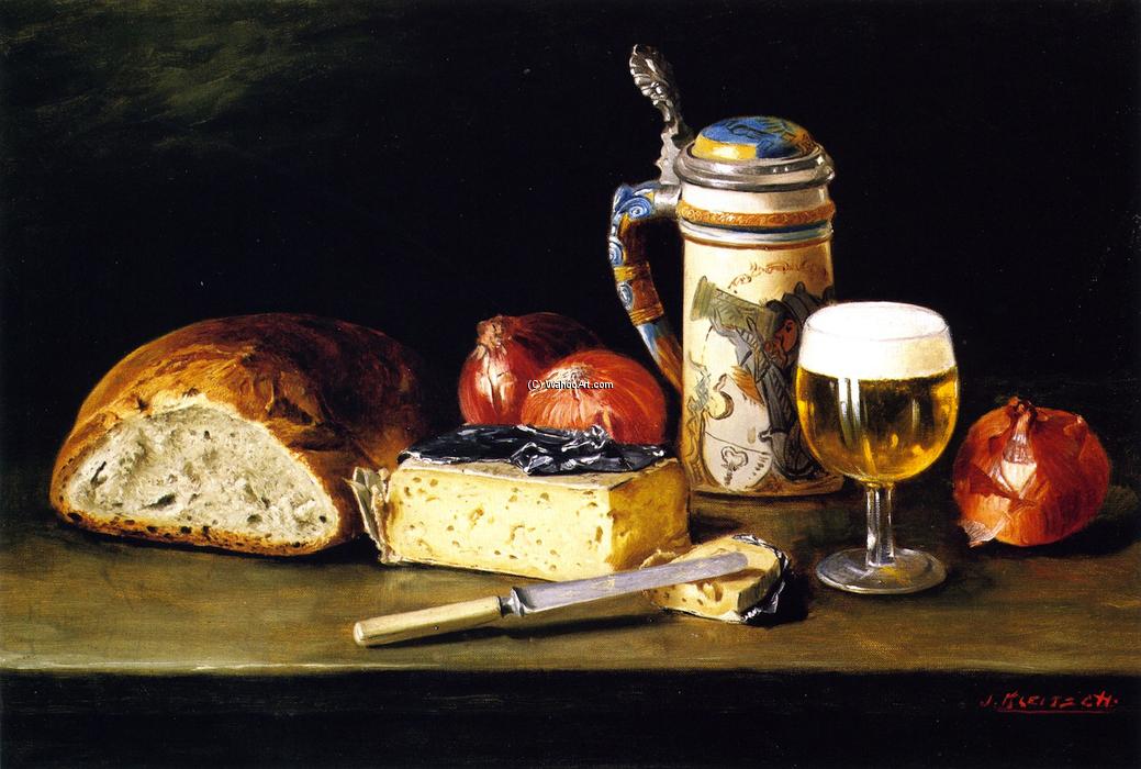 Untitled Still Life (also Known As Cheese, Onions, Bread And Tankard) — Joseph Kleitsch